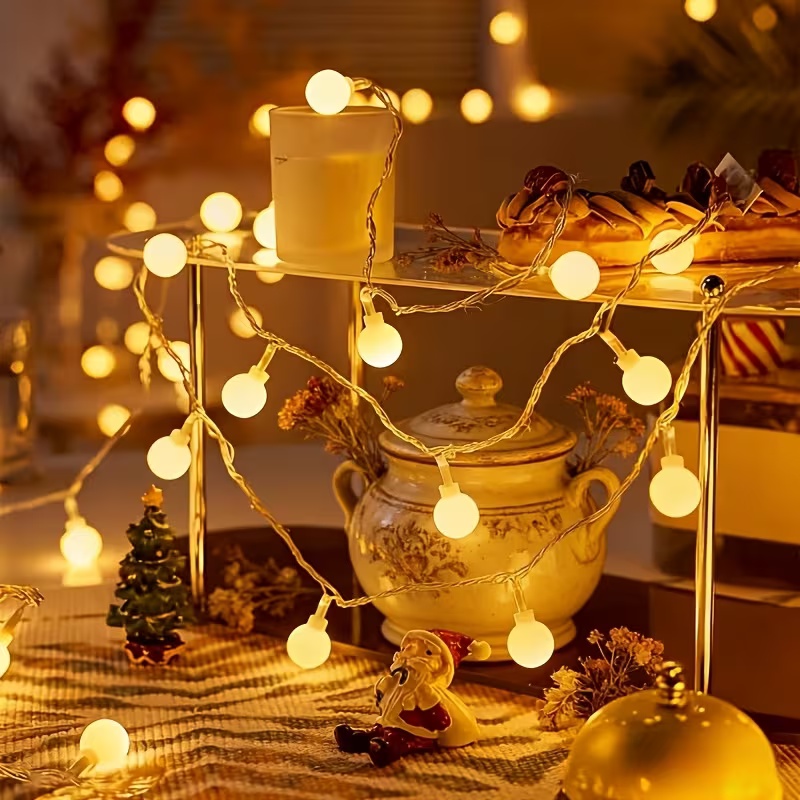 Outdoor Power For Christmas Lights - ไฟ LED แบบสายยาว 10 เมตร ใช้พลังงานจาก