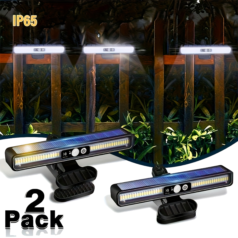 Outdoor Power Lights - ไฟพลังงานแสงอาทิตย์แบบหนีบติดตั้งภายนอก กันน้ำ ไฟรั้วพลังงานแสงอาทิตย์พร้อมหลอด LED 36 ดวง