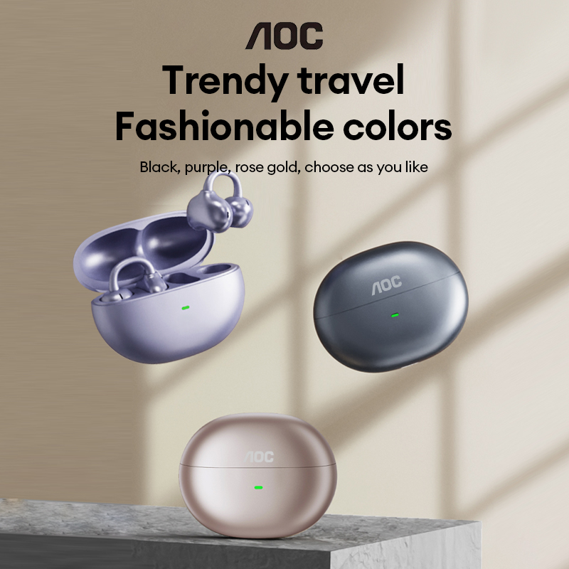 Outdoor Usb Power Supply - AOC ACD2544 หูฟังบลูทูธไร้สายแบบหนีบหู หูฟังแบบเปิดหู เสียงสเตอริโอรอบทิศทาง ดีเลย์ต่ำ
