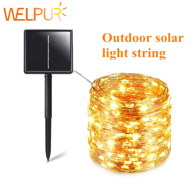 Outdoor Power For Christmas Lights - Solar String Fairy ไฟ12M 100LED /