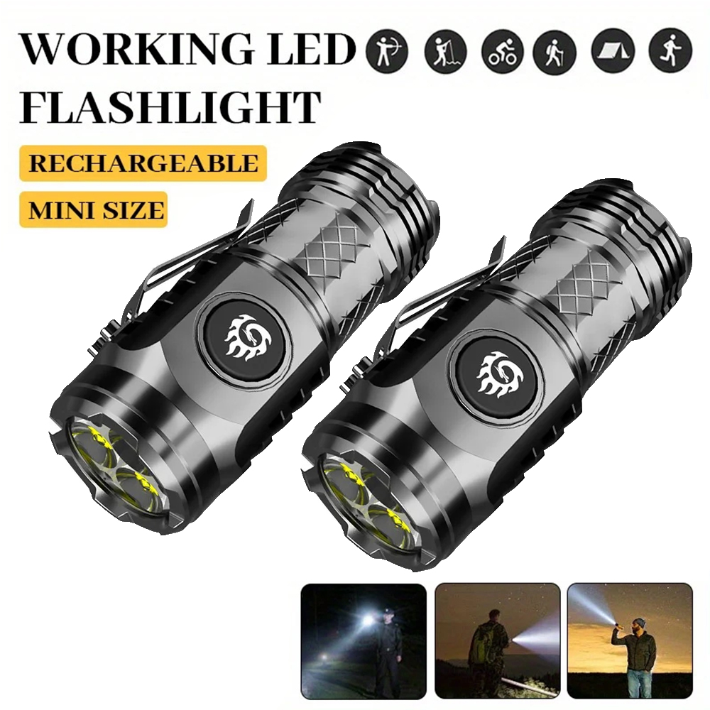 Outdoor Power Inc - ไฟฉาย LED พลังสูง แบตเตอรี่ในตัว ชาร์จได้ด้วย Type-C