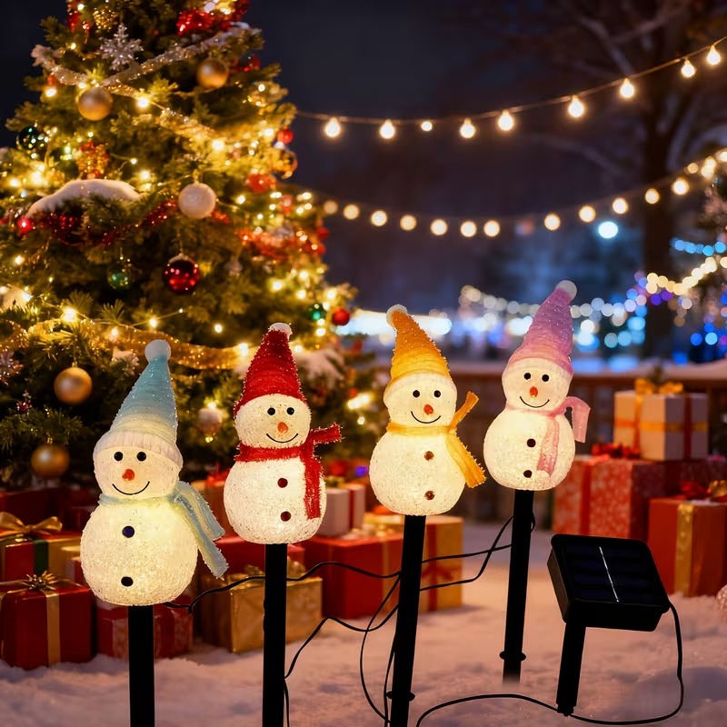 ไฟประดับรูปตุ๊กตาหิมะพลังงานแส - Outdoor Power For Christmas Lights บทวิจารณ์และราคา