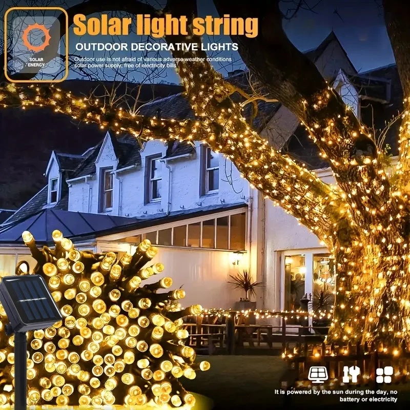 ไฟประดับกลางแจ้งพลังงานแสงอาทิ - Outdoor Power For Christmas Lights บทวิจารณ์และราคา
