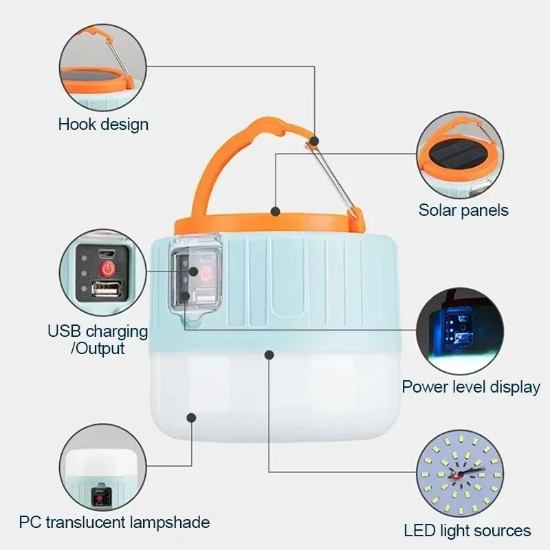 โคมไฟตั้งแคมป์พลังงานแสงอาทิตย - Outdoor Power Lights บทวิจารณ์และราคา