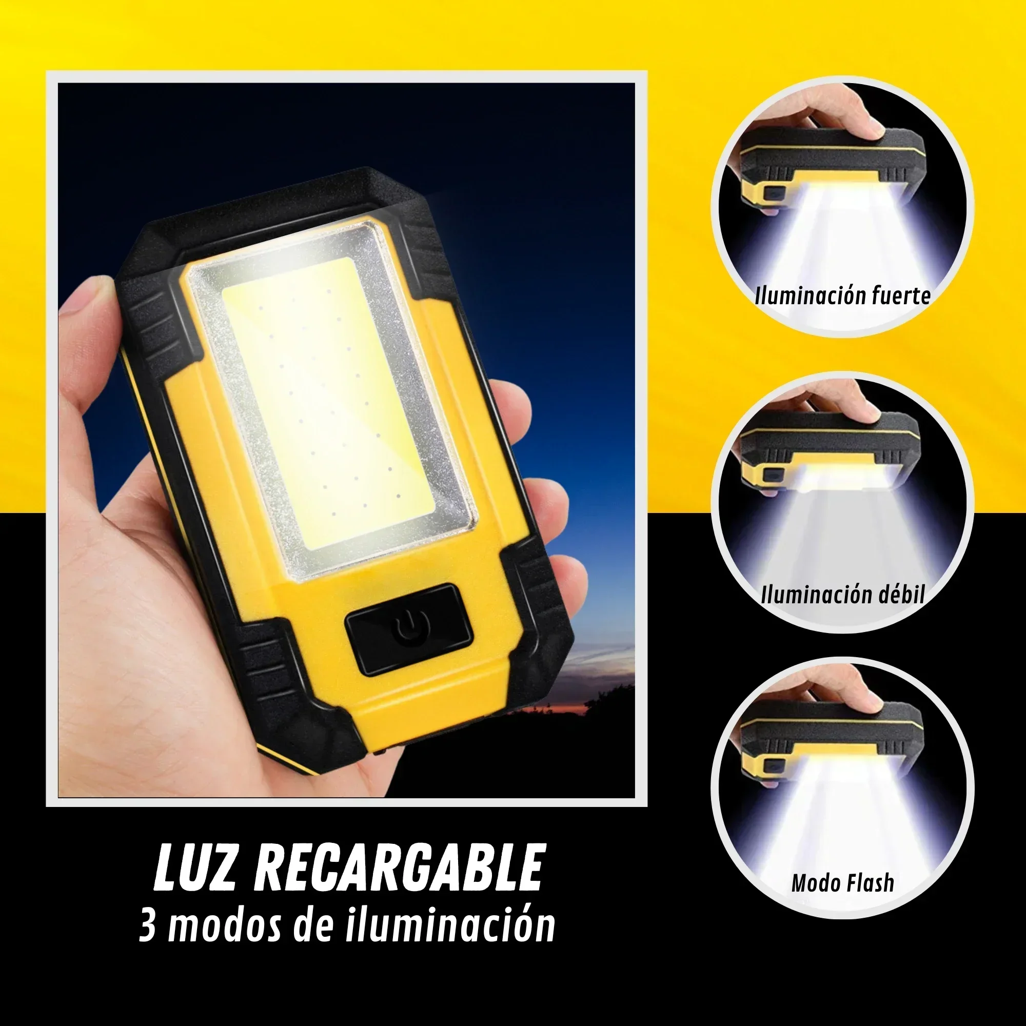 ไฟฉายชาร์จได้ 4000mAh แสงสว่าง - Outdoor Power Lights บทวิจารณ์และราคา