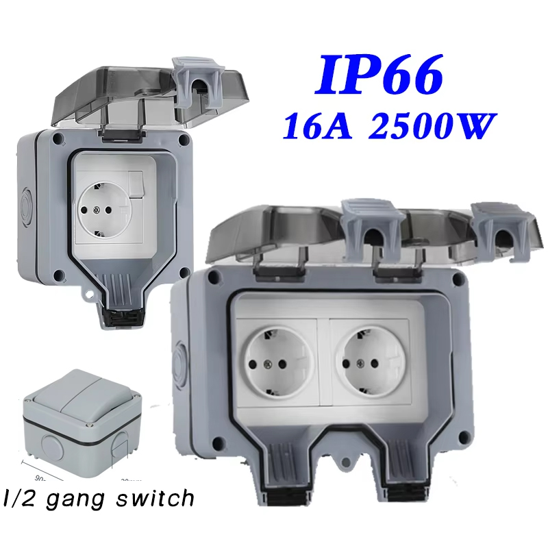 EU KR ผนังกลางแจ้งซ็อกเก็ตกันน - Outdoor Power Plus บทวิจารณ์และราคา
