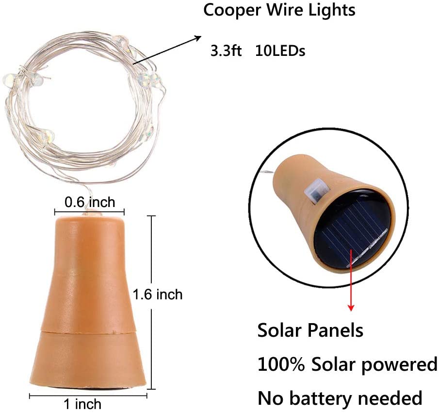 ขวดไวน์พลังงานแสงอาทิตย์ Led S - Outdoor Power For Christmas Lights บทวิจารณ์และราคา