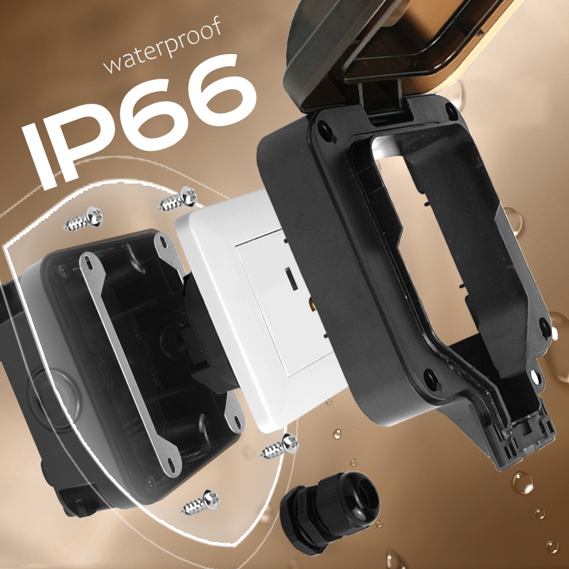 Avoir IP66 ซ็อกเก็ตกันน้ําผนัง - Outdoor Power Plus บทวิจารณ์และราคา