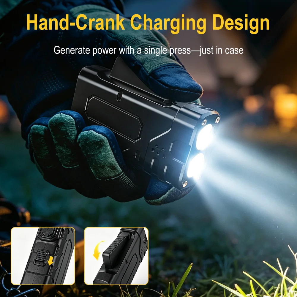 BORUIiT ไฟฉาย LED แบบหมุนมือ E - Outdoor Power Inc บทวิจารณ์และราคา