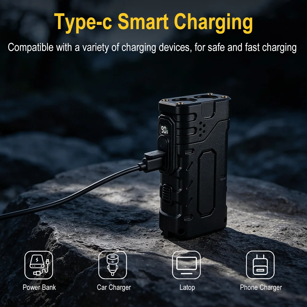 BORUIiT ไฟฉาย LED แบบหมุนมือ E - Outdoor Power Inc บทวิจารณ์และราคา