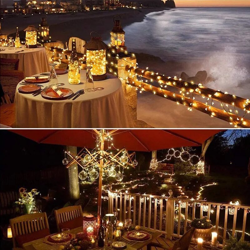 ไฟราวพลังงานแสงอาทิตย์ LED 100 - Outdoor Power For Christmas Lights บทวิจารณ์และราคา